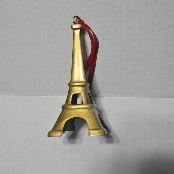 Brass Eiffel Tower Christmas Ornament Paris FR - Picture 4 of 9